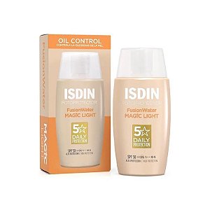 Protetor Solar Facial Isdin Fusionwater Magic Light FPS 50 50 ML