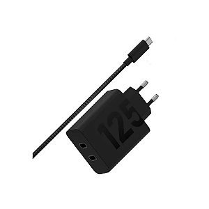 Carregador Motorola Turbo Power MCD-1259 125W Duplo USB-C com Cabo - Preto