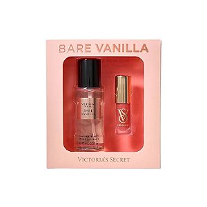 Kit Névoa Corporal Bare Vanilla Victoria's Secret 75ML + Brilho Labial Peony 3.2G
