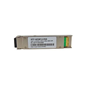 Cabo XFP 10G Bidi 20KM LC 1270-1330NM WDM12-R20