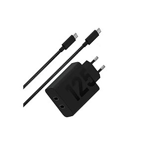 Carregador de Parede Motorola Turbopower 125W Duo MCD-1259 USB-C - Preto