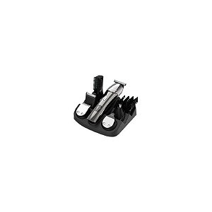 Kit de Barbeador Recarregável FTX ESH-601 Preto/Cinza (Kit 20 Peças)