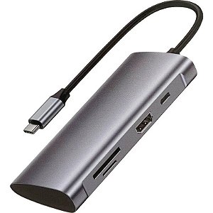 Hub USB-C Adaptador Estação de Acoplamento HYE HYEHU71 7 em 1