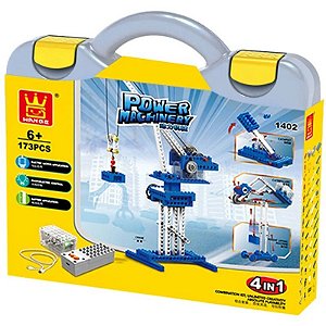 Bloco de Construção Power Machinery Wange - 1402 (173 Peças)