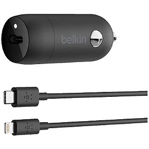 Carregador Veicular Belkin F7U002BT06-BLK USB-C Preto/Verde