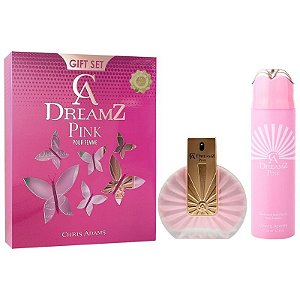 Kit Perfume Chris Adams Dreamz Pink pour Femme EDP 100mL + Desodorante 200mL - Feminino