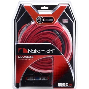 Kit de Cabos Nakamichi NK-WK24 4 Canais - 1200 Watts