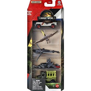 Jogo All Terrain Patrol Jurassic World Rebirth Matchbox Mattel - JGL26 (5 unidades)