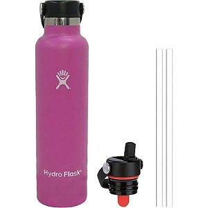 Garrafa Térmica Hydro Flask S24SX622 709ml + Tampa SFS001 - Cravo