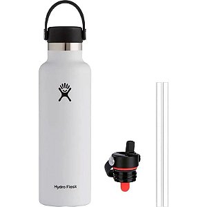 Garrafa Térmica Hydro Flask S24SX110 709mL + Tampa SFS001 - Branco