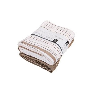 2 Peças de Toalhas de Banho de Algodão 71X135CM Marrom e Branco