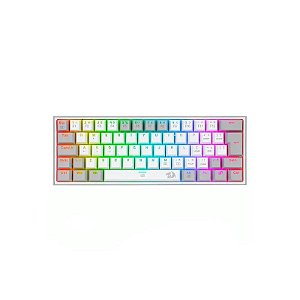 Teclado Gamer Redragon Fizz K617 RGB USB-C - Branco e Cinza