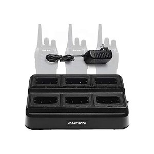 Base de Carregamento Múltiplo para Rádio Baofeng - Preta