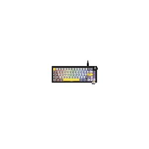 Teclado Gamer Mecânico Ajazz AK650 Nacodexx Mini USB / RGB / Amarelo Lua / Inglês - Cinza / Branco (986451)