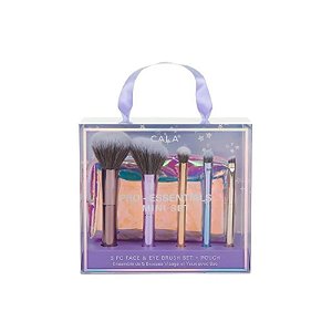 Kit de Pincéis Cala Pro Essential 5 Peças + Estojo