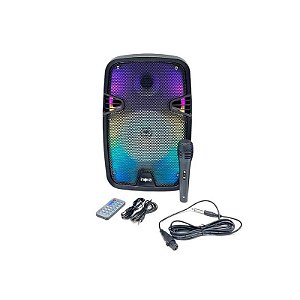 Caixa de Som Inova RAD0024 Bateria Recarregável Rádio FM Microfone com Fio Bluetooth
