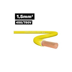 Cabo Flexsil 450/750V 1*1.5mm 100m Amarelo