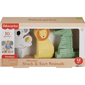 Blocos de Animais de Madeira Fisher-Price - HXV04
