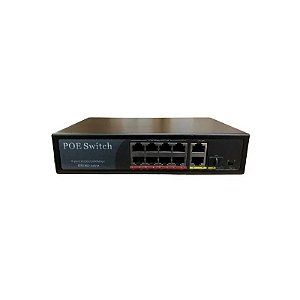 Switch F. 08POE 120W 10/100/1000M 8GE+2GE+1SFP PG-F1R10-8GE (Switch Gerenciável F. 08POE 120W 10/100/1000M, 8 portas Gigabit Ethernet PoE + 2 Gigabit Ethernet + 1 SFP, PG-F1R10-8GE)