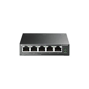 Switch Hub TP-Link de 5 Portas TL-SG1005P 10/100/1000 com 4 Portas PoE de 56W