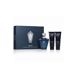 Kit Afnan Turathi Blue Eau de Parfum Masculino 90ML - 3 Unidades