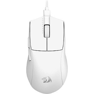 Mouse Gamer Redragon M996W K1NG 8K com cabo USB Branco