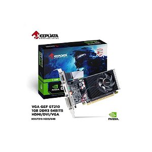 Placa de Vídeo Keepdata 1GB Nvidia Geforce GT210 GDDR3 KDGT210-1GD3 64BITS HDMI, DVI, VGA (D-Sub)
