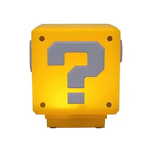 Luminária Tlaotniy Super Mario Bloco de Interrogação JH-T601-1P - Amarelo