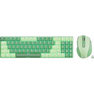 Teclado e Mouse Gamer Sem Fio Redragon BS-8772GC Verde