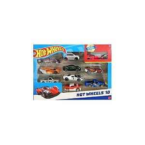 Ferrorama Hot Wheels Die Cast Básico Pacote de 10 Carros