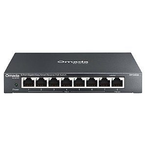 Hub Switch TP-Link TL-RP108GE de 8 portas a 10/100 Mbps com PoE+ de 1 porta