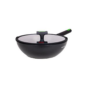 Wok Antiaderente para Indução Ucc Life, 28 CM, Preto