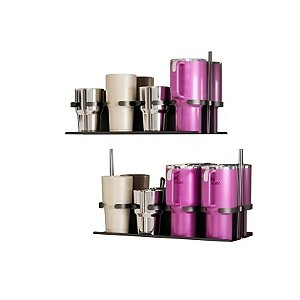 Porta-Copos MZ-491 para 8 Copos - Preto