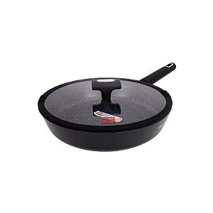 Frigideira Antiaderente de Indução Ucc Life, 28 CM, Preta