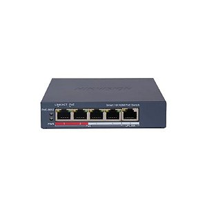 Hub de Switch Hikvision 04P 10/100MBPS Poe DS-3E1105P-Ei 60W