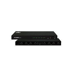 Hub Divisor Seletor Argom HDMI 8X1 ARG-AV-5118 A00570 4K Ultra HD - Preto