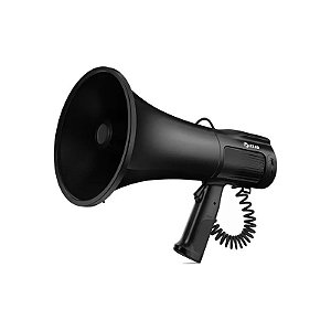 Megafone Krab KBMER25 de 80W com USB/Sirene/Auxiliar - Preto