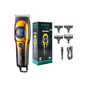 Cortador de Cabelo VGR V-966 Recarregável - Dourado/Preto