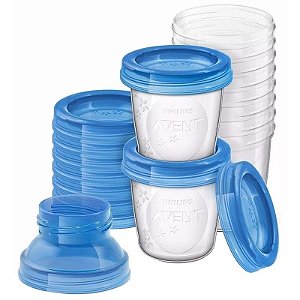 Kit Recipiente de Armazenamento de Leite Materna Philips Avent SCF618/10 (22 Peças)