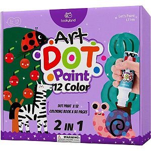 Kit de Pintura de Pontos Tookyland Art Dot Paint - LT146 (12 cores)