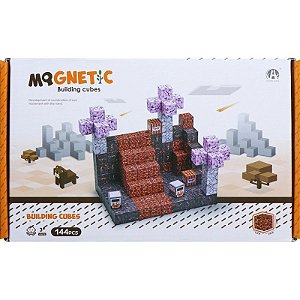 Kit de Cubos Magnéticos de Construção Magnetic Chuang Huang - CH1337 (144 peças)