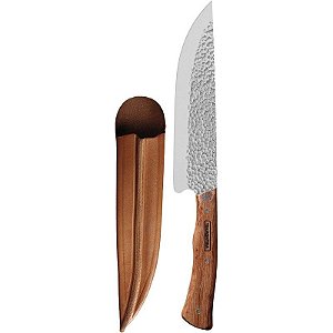Facas + Bainha de Couro Tramontina Nómada Wood 8" 22869/008