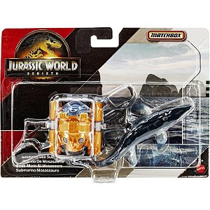 Caixa de Fósforos Mosassauro Submarino Jurassic World Mattel - JGM06