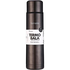 Garrafa Térmica Terrano Bala 750mL 2022489 - Preto Metálico