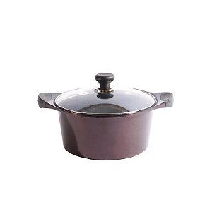 Panela de Cerâmica com Tampa Ecoramic Preto 24CM