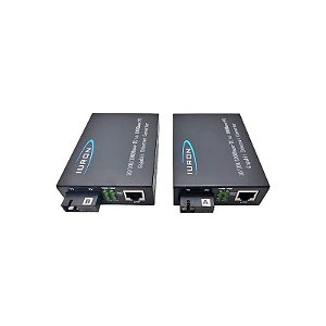 Conversor de Mídia Fibra 40KM 10/100/1000M HL-2111S-40AB Gigabit Par