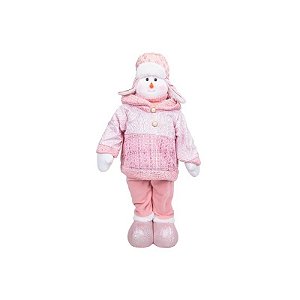 Boneca Rena Decorativa de Natal Rosa 90CM