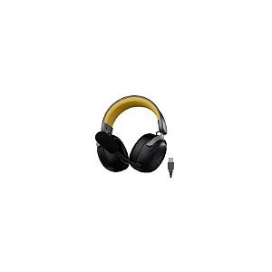Fone de Ouvido Gamer Ajazz AHM08 Max / Sem Fio - Preto / Cinza (986925)
