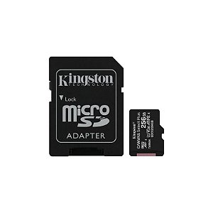 Cartão de Memória Micro SD Kingston Canvas Plus 100 MB/s 256 GB (SDCS2/256GB)