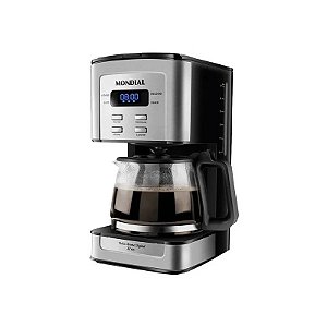 Cafeteira Mondial Dulce Aroma Digital C-44-32X-Sdi 800 Watts 220V ~ 50/60 Hz - Preta/Prata